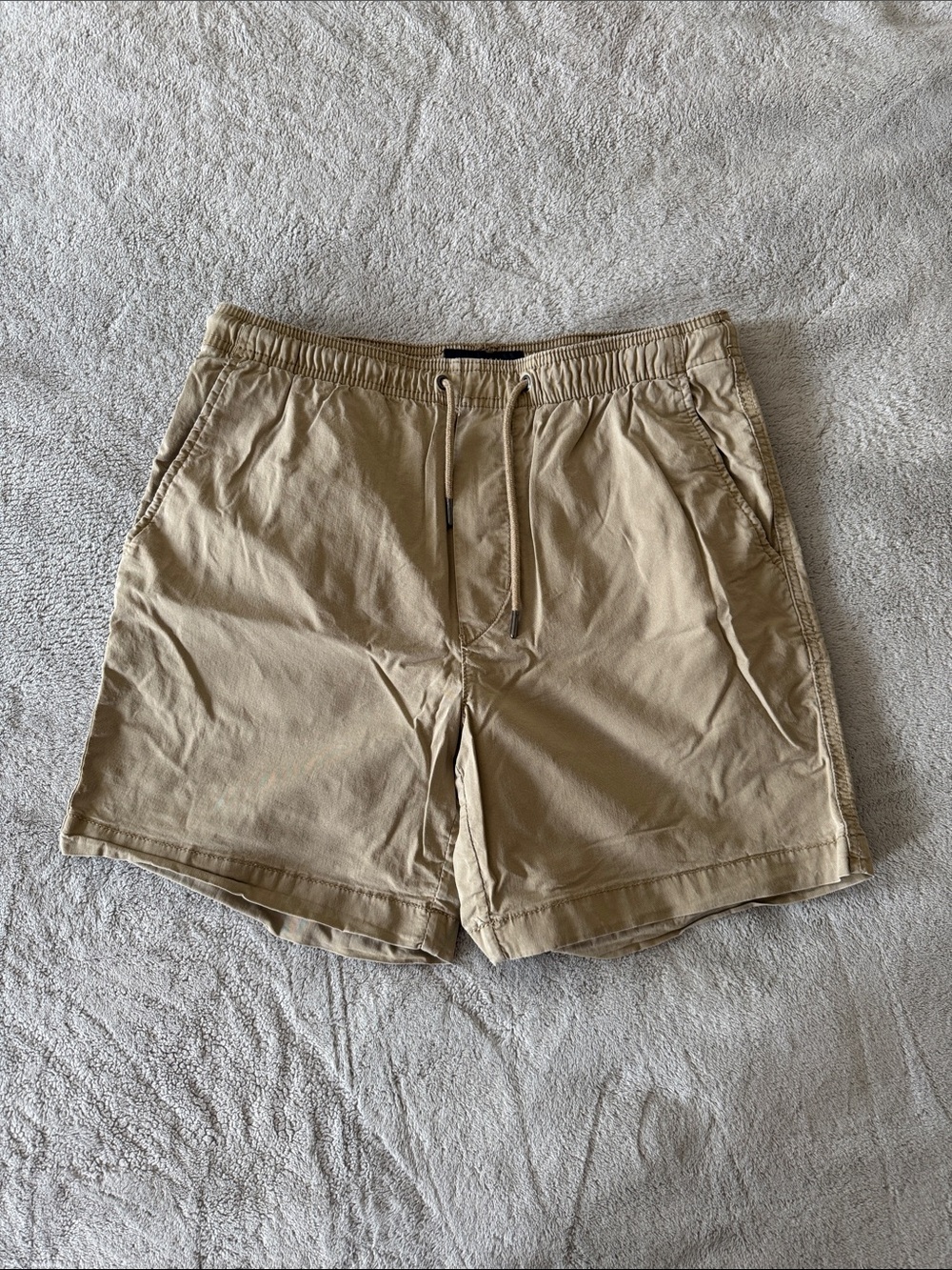 American Eagle Flex Khaki Pull-On Shorts Size Small Elastic Waist
